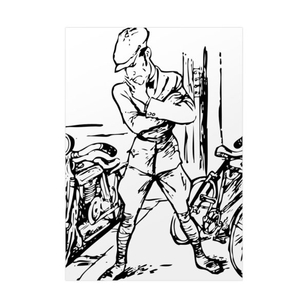92410-66.jpg Bicycle Vintage Retro Man Poster