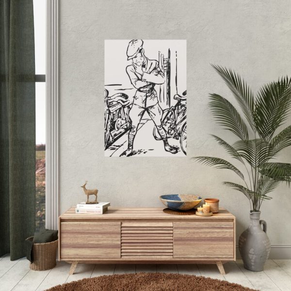 92410-67.jpg Bicycle Vintage Retro Man Poster