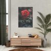92410-88.jpg Close-up of a Red Rose With Its Petals Poster