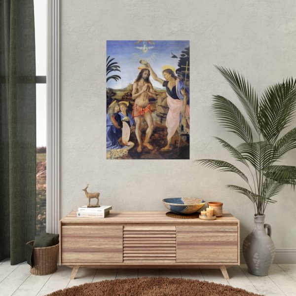 92411-103.jpg Baptism of Christ by Leonardo da Vinci Poster