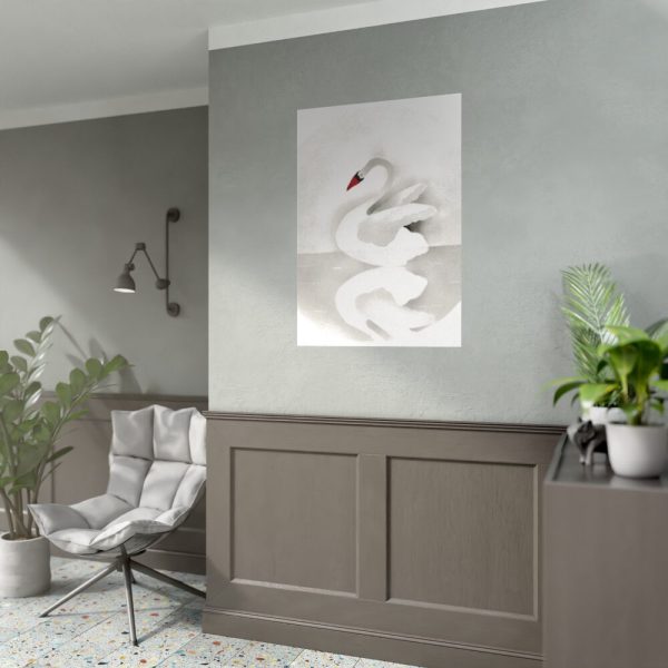 92411-14.jpg Swan by Mary Altha Nims Poster