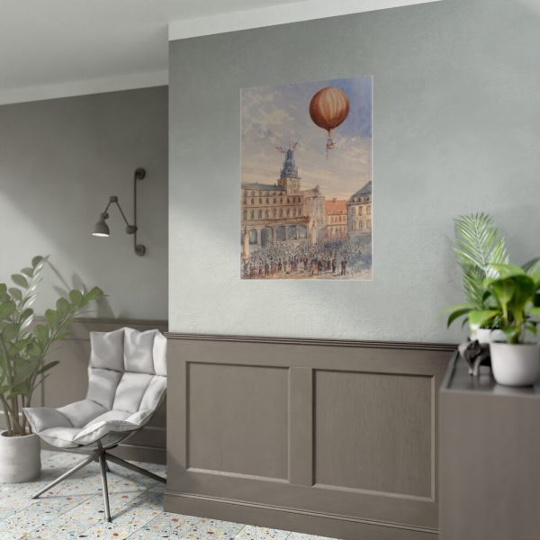 92411-167.jpg Balloon With Two Passengers by Camille Gravis Poster