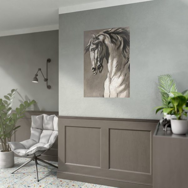 92411-173.jpg Study of a Horse's Head by John Michael Rysbrack Posters