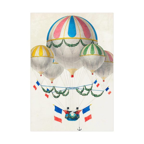 92411-174.jpg French Flag Decorated Group of Air Balloons by Leon Benett Poster