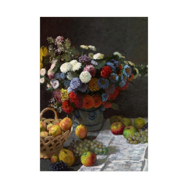 92411-186.jpg Still Life with Flowers and Fruit by Claude Monet Poster