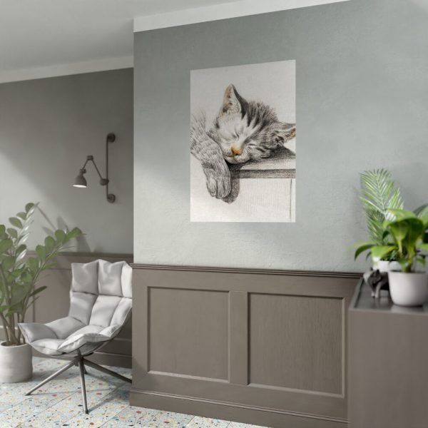 92411-44.jpg Sketch of a Sleeping Cat Poster