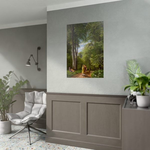 A Beech Wood in May near Iselingen Manor by P. C. Skovgaard Poster