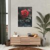 92411-88.jpg Close-up of a Red Rose With Its Petals Poster