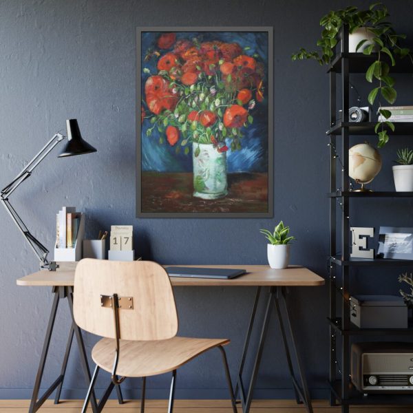 93830-126.jpg Vase with Poppies by Vincent van Gogh Framed Poster