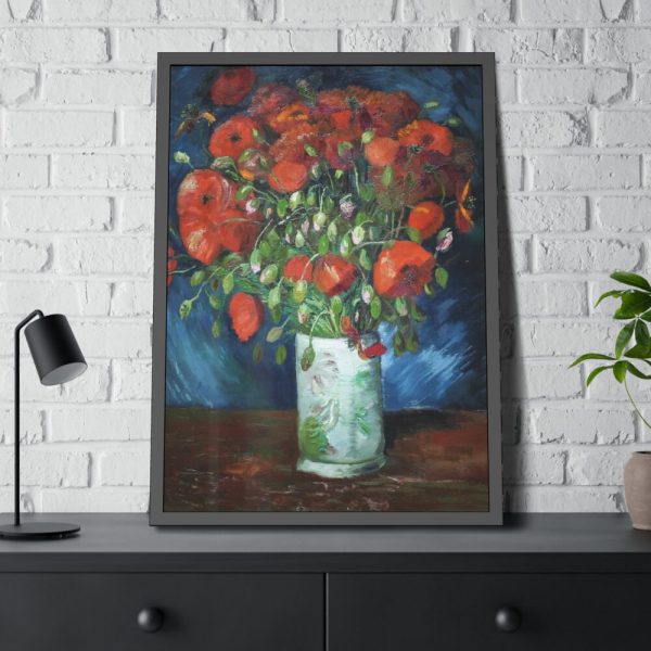 93830-127.jpg Vase with Poppies by Vincent van Gogh Framed Poster