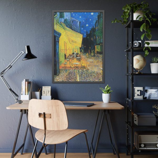 93830-130.jpg Café Terrace at Night by Vincent van Gogh Framed Poster