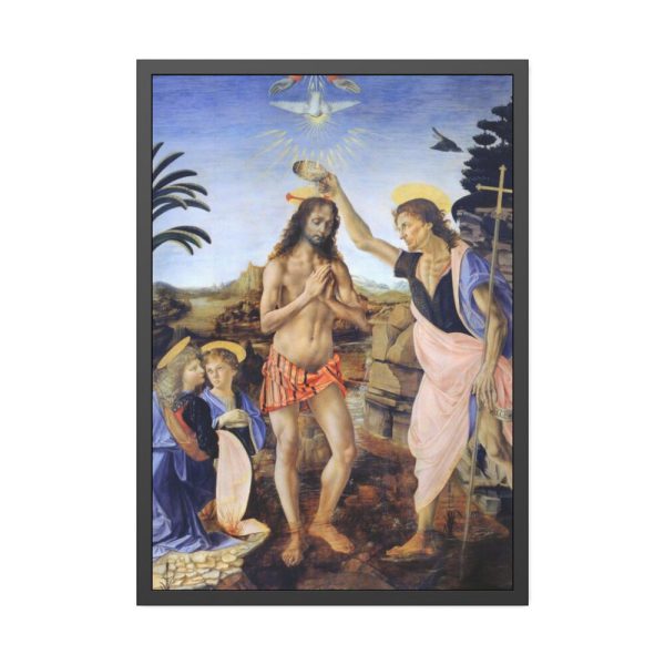 93830-136.jpg Baptism of Christ by Leonardo da Vinci Framed Poster