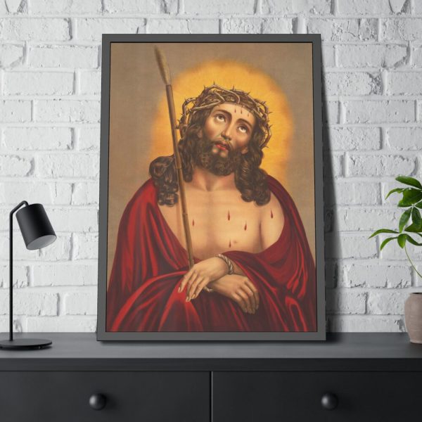 93830-15.jpg Jesus Christ With Crown of Thorns Framed Poster