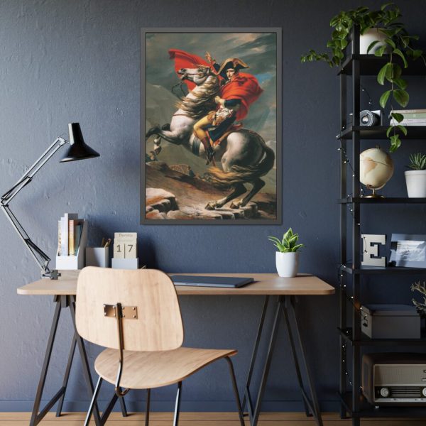 Napoleon Crossing the Alps by Jacques-Louis David Framed Poster