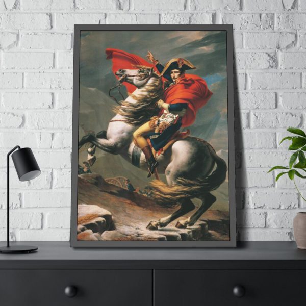 Napoleon Crossing the Alps by Jacques-Louis David Framed Poster