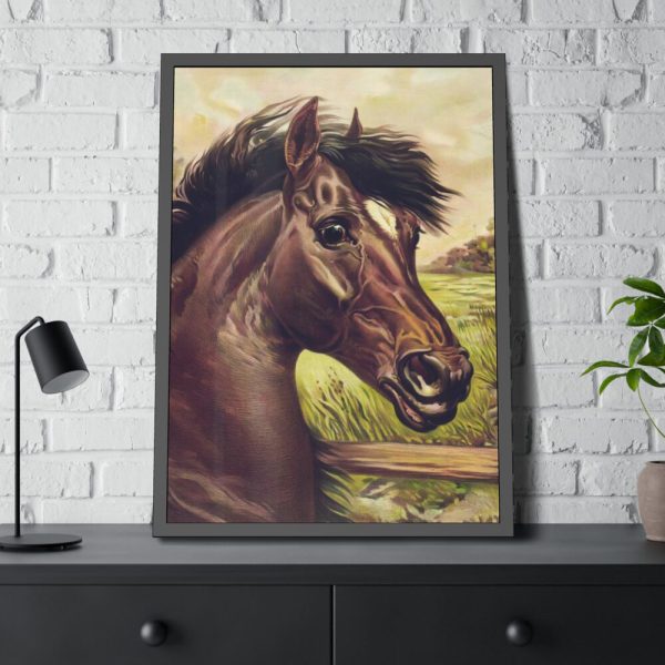 93830-211.jpg Vintage Horse Illustration Framed Poster