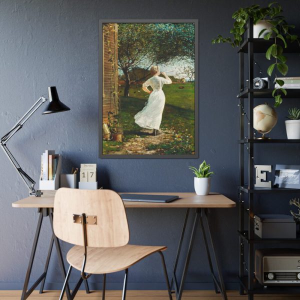 93830-46.jpg The Dinner Horne by Winslow Homer Framed Poster