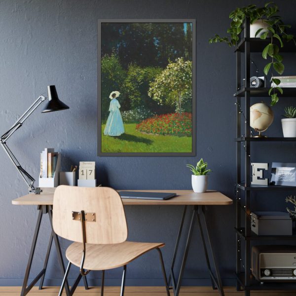 93830-74.jpg Lady in the Garden Framed Poster