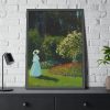93830-75.jpg Lady in the Garden Framed Poster