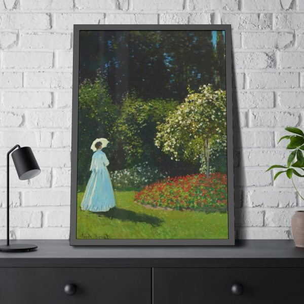 93830-75.jpg Lady in the Garden Framed Poster
