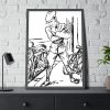 93830-91.jpg Bicycle Vintage Retro Man Framed Poster