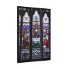 93831-101.jpg Last Supper Stained Glass Framed Poster