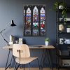 93831-102.jpg Last Supper Stained Glass Framed Poster