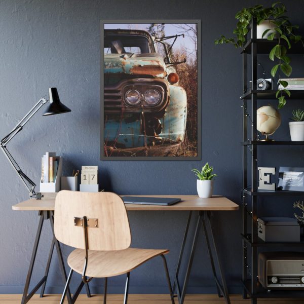 93831-106.jpg Truck Broken Headlight Framed Poster