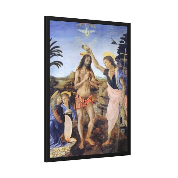 93831-133.jpg Baptism of Christ by Leonardo da Vinci Framed Poster