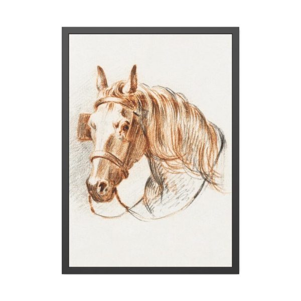 93831-164.jpg Head of a Horse With Blinkers by Jean Bernard Framed Poster