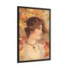 Aesthetic Woman in Autumn Framed Poster