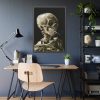 93831-202.jpg Head of a Skeleton With a Burning Cigarette by Vincent van Gogh Framed Poster