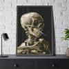93831-203.jpg Head of a Skeleton With a Burning Cigarette by Vincent van Gogh Framed Poster