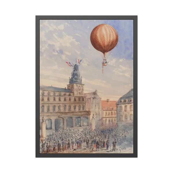 93831-212.jpg Balloon With Two Passengers by Camille Gravis Framed Poster