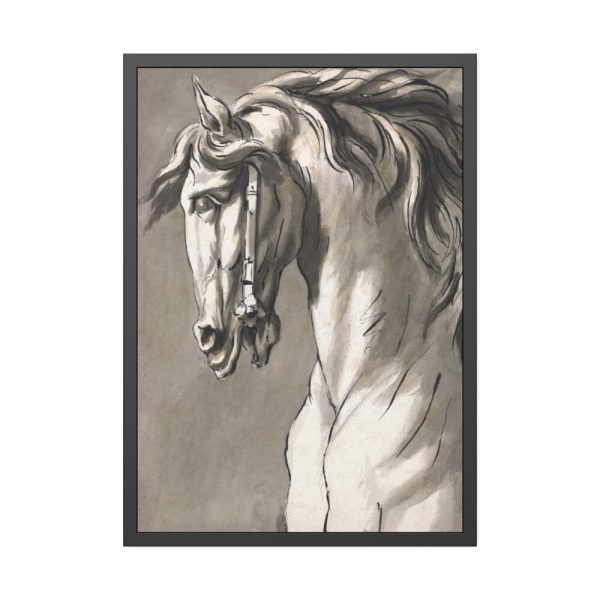 Study of a Horse's Head by John Michael Rysbrack Framed Poster