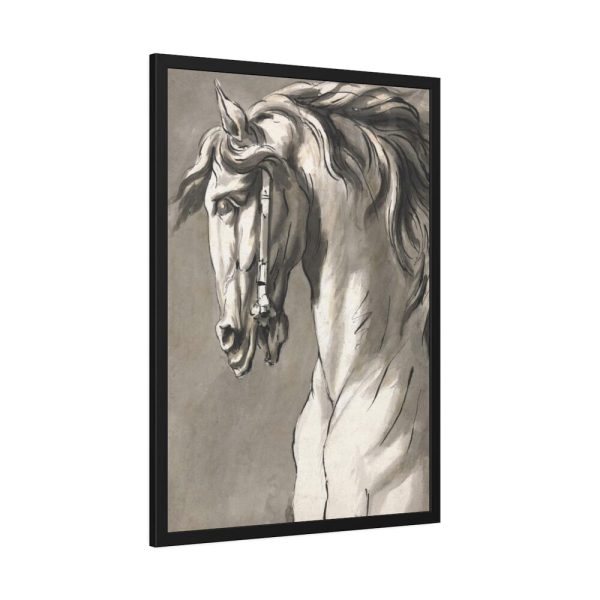 Study of a Horse's Head by John Michael Rysbrack Framed Poster