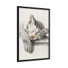 Sketch of a Sleeping Cat Framed Poster