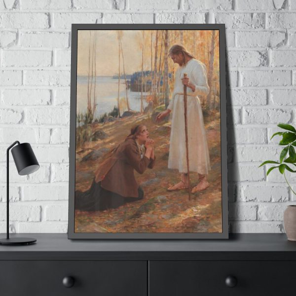 93831-7.jpg Christ and Mary Magdalene by Albert Edelfelt Framed Poster