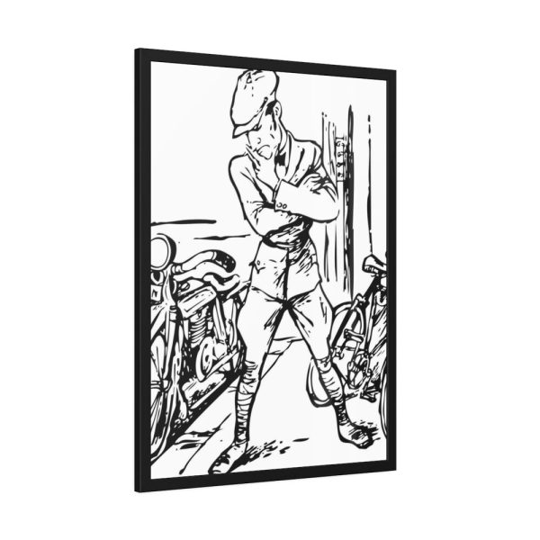 93831-85.jpg Bicycle Vintage Retro Man Framed Poster