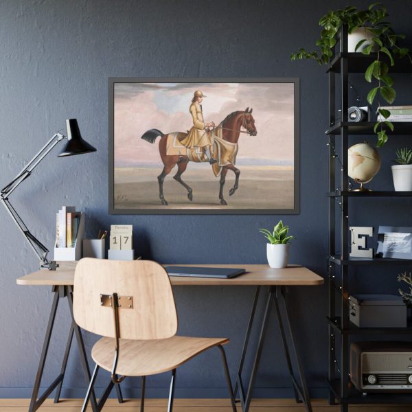 A Chestnut Horse at Exercise Framed Poster