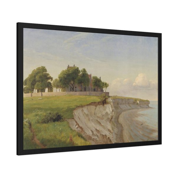 93854-105.jpg Højerup Church on Stevns Klint by P. C. Skovgaard Framed Poster