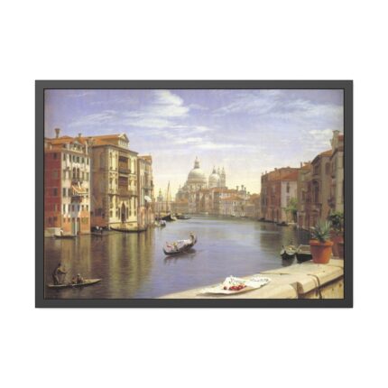 View of the Grand Canal, Venice by P. C. Skovgaard Framed Poster