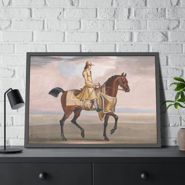 A Chestnut Horse at Exercise Framed Poster