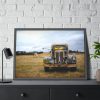 Car Field Old Truck Motor Framed Poster