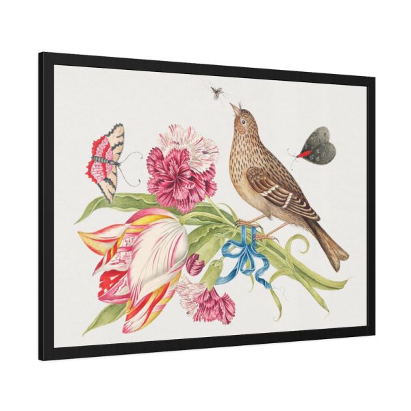 93854-157.jpg Ilustration of a Bouquet of Two Carnations Framed Poster
