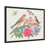 93854-165.jpg Brown Birds on Bouquet with Tulip Framed Poster