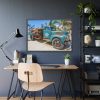 Vintage Truck on the Beach Framed Poster