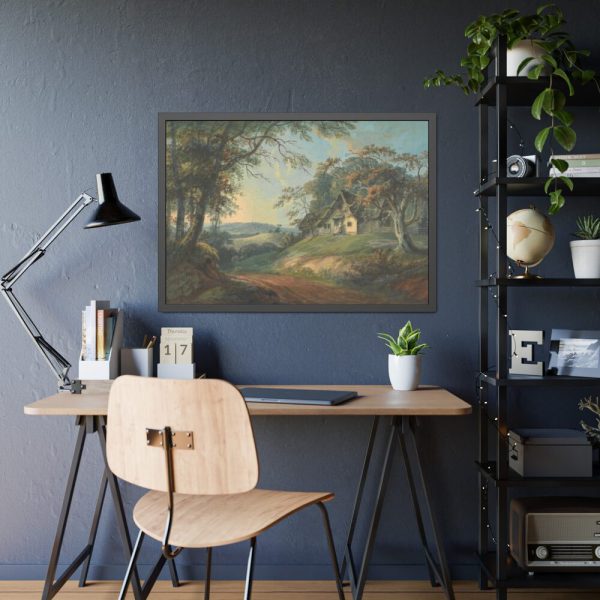 93854-2.jpg Cottage in a Landscape Framed Poster