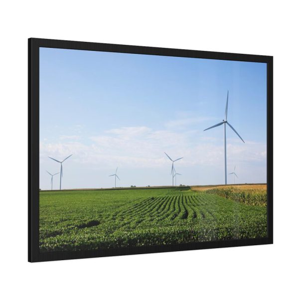 93854-233.jpg Wind Turbines in Rural Missouri Framed Poster