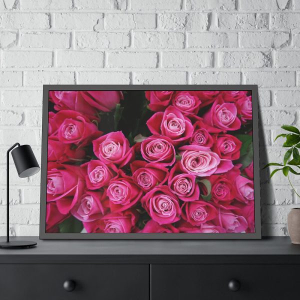Flowers Rose Pink Bouquet  Framed Poster